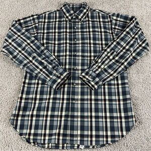 Vintage Pendleton Shirt Mens Medium Plaid Wool Long Sleeve Made USA F123